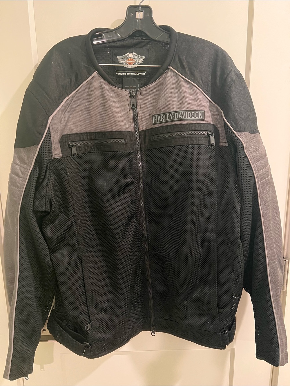 Harley-Davidson Men’s Black and Gray Mesh Riding Jacket